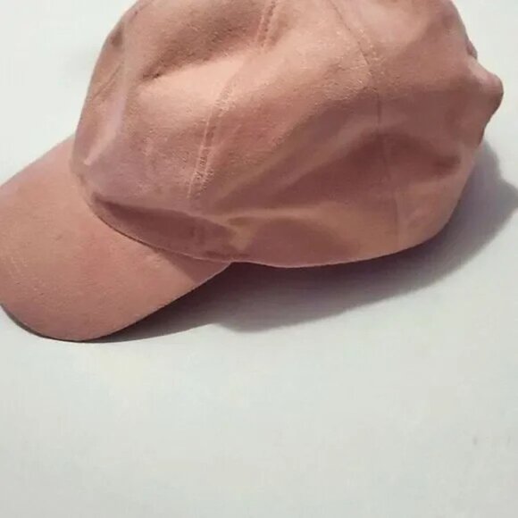 David & Young Pink Faux Suede Summer Sporty Baseball Cap - Picture 4 of 7